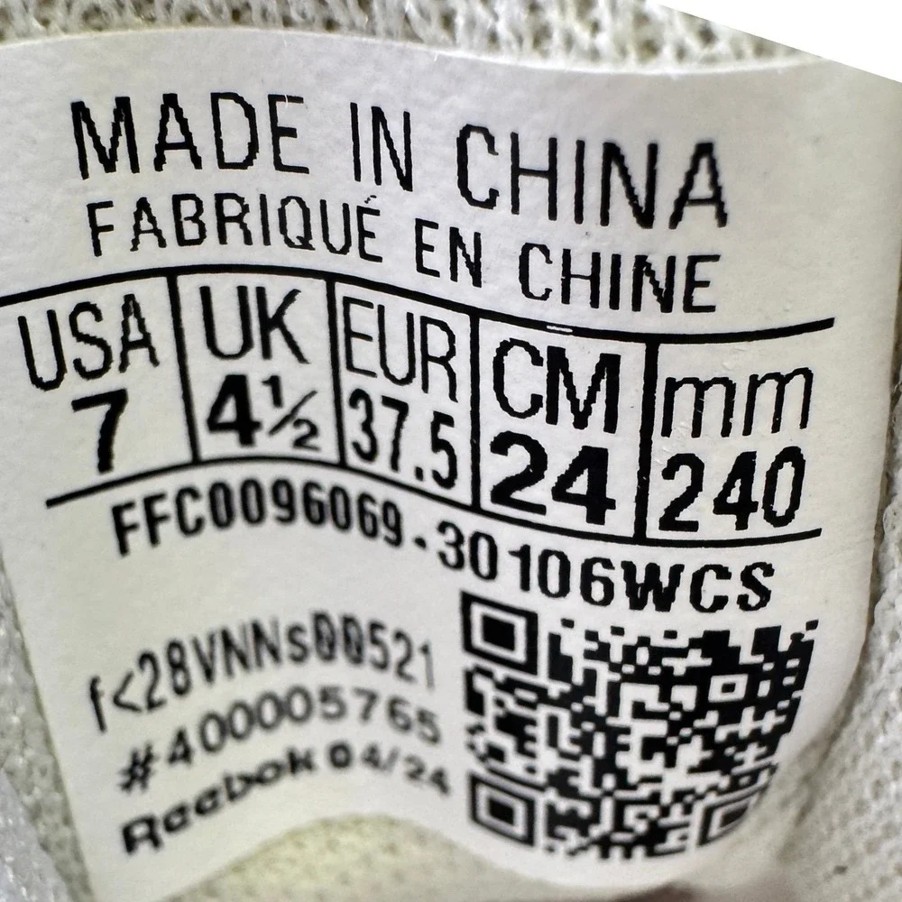 Reebok Zig Dynamica 4 Sneakers Womens Size 7 White Gum Zigzag Sole Running Shoes